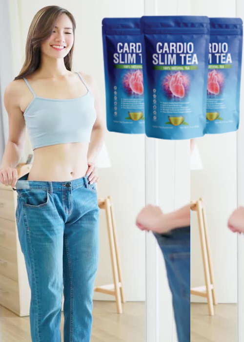 Real Cardio Slim Tea results — woman showing weight loss